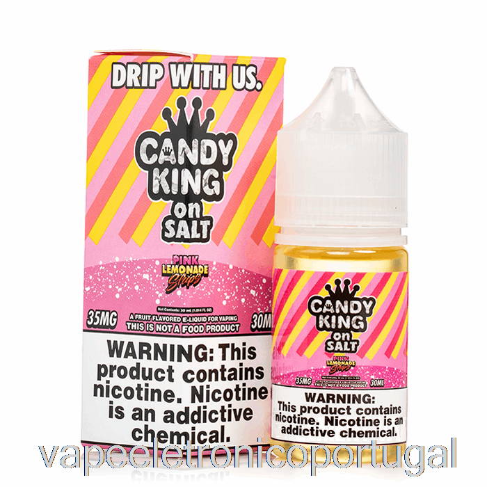 Tiras De Limonada Rosa Vape Eletrônico - Sais Doces King - 30ml 50mg